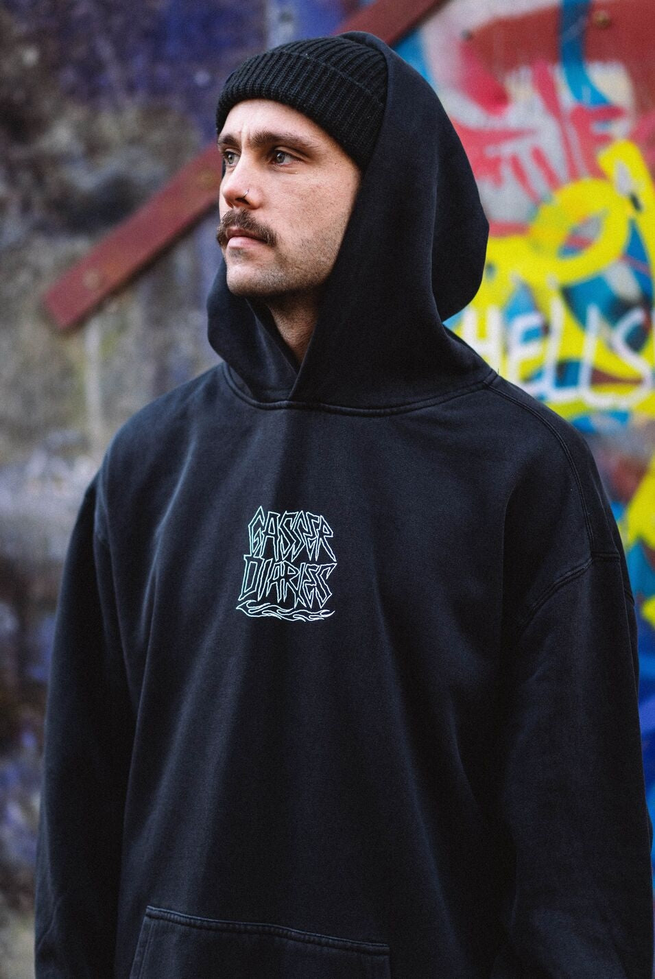 Ultra-Heavy Faded Hoodie - Coal
