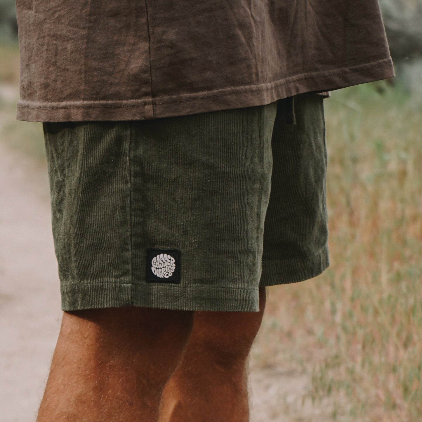 Cord Shorts - Army Green