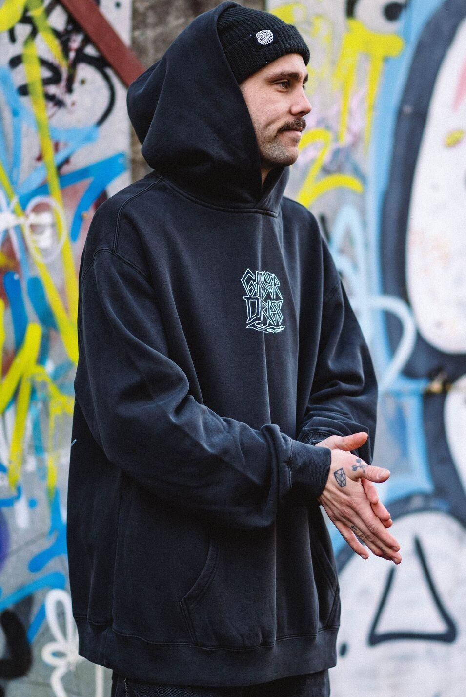 Ultra-Heavy Faded Hoodie - Coal