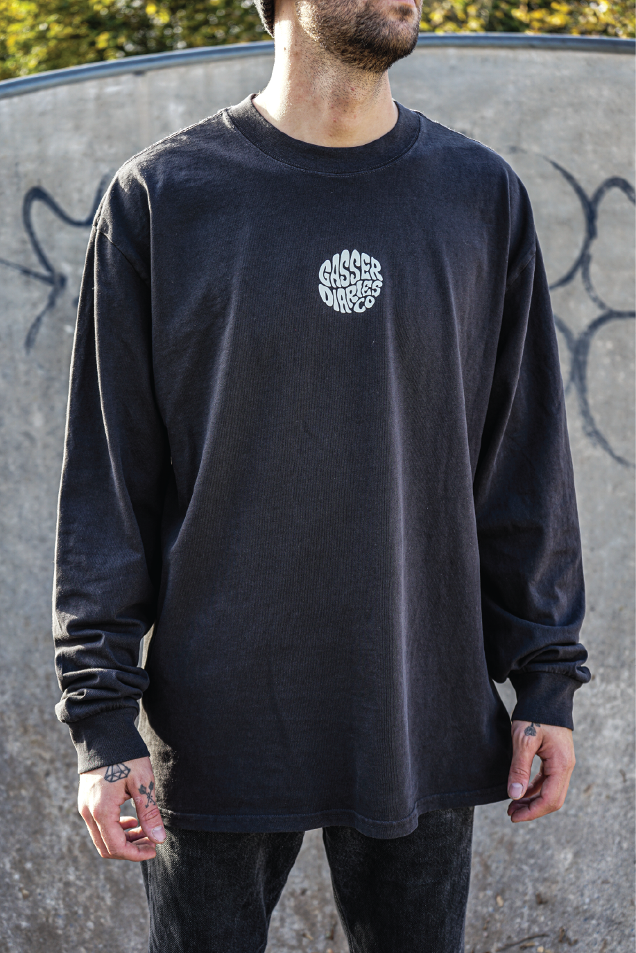 FADED HEAVYWEIGHT LONGSLEEVE - Charcoal